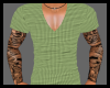 (DP)Grn Ribbed V Neck