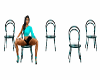 Teal Dancing Chairs 
