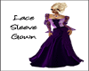 Lace Sleeve Gown Purple