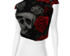 roses and skull