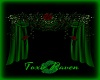 Green Curtain Red Roses
