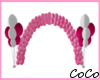 Pink White Arch Balloons