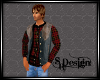 Flanel w/ leather vest