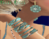 earrings/bracelets turqu