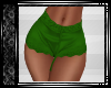 Green Satin Shorts