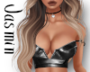 J. Leather Crop Black