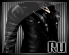 (RM)Black leather Hoodie