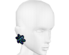 Floral Art Earrings Blue