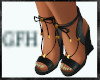 Black Wedge Sandal