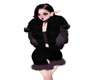Mauve Badie Fur Skirt