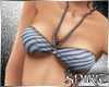 *S* Blue Stripe Bandeau