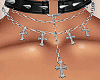 Cross Spiked Choker