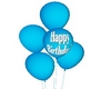 Blue birthday balloons