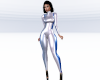 Blue and White Catsuit
