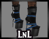 Strap blue boots