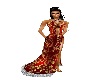 Red Gold Asian Gown