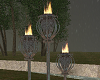 Oxidized bronze torches