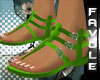 iF" Toxic Green Sandals