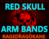 RED SKULL ARM BANDS