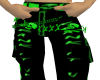green skull pants