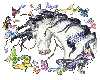 Unicorn with butterflies