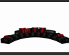 Couch black red