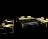 Gold&Blk Abstract Couch