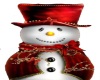 Snowman dressed in Red