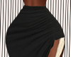Ruched Linen Skirt Black