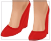 Pointed Toe Wedge Red