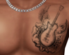 Chest Tattoo Guitar