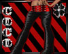 Black Red Satin Pant