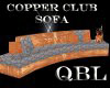 Copper, Silver Club Sofa