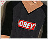 vRz| Black Obey V-Neck