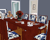 Blue Formal Dining Table