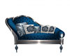 Blue silver chaise