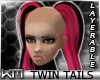 +KM+ Twin Tails Pink/Blk