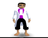 {LM}white and purple tux