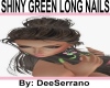 SHINY GREEN LONG NAILS