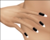 BlackFrenchMediumNails