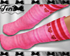 Pink Red Heart Socks