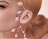 T- Leaves Earrings pink