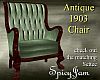 Antique 1903 Chair LtGrn