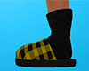 Yellow Slippers Plaid F
