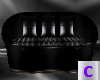Black Leather Kiss Couch