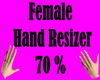 Female Hand Resizer 70%