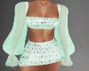 SM Rhinestone Green Top