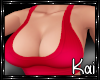 !K! SEXY BUSTY TANK RED