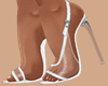 E* White Transp Heels