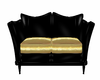 Gold/Blk 2 Seater Couch